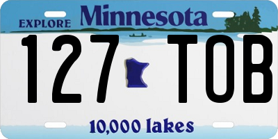 MN license plate 127TOB