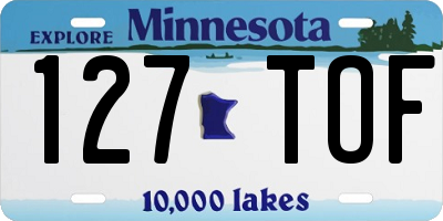MN license plate 127TOF