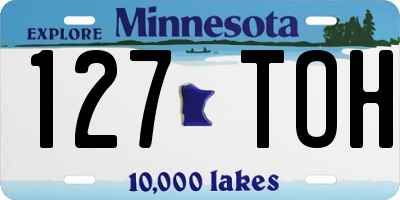 MN license plate 127TOH