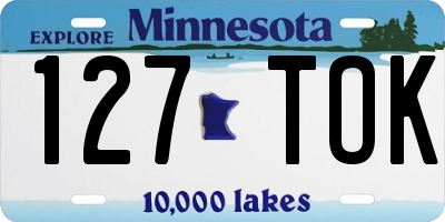 MN license plate 127TOK
