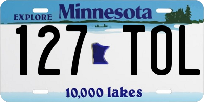 MN license plate 127TOL
