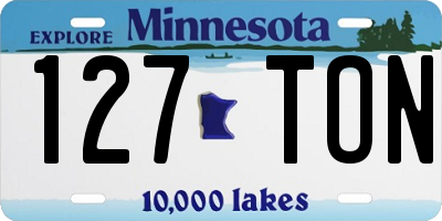 MN license plate 127TON