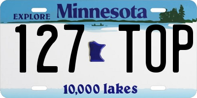 MN license plate 127TOP