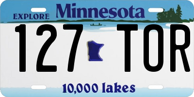 MN license plate 127TOR