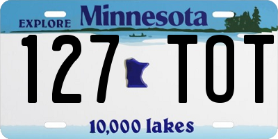 MN license plate 127TOT