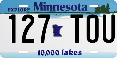 MN license plate 127TOU