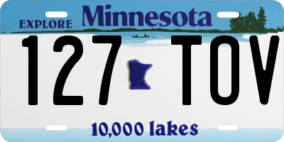 MN license plate 127TOV