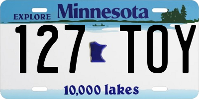 MN license plate 127TOY