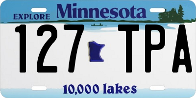 MN license plate 127TPA