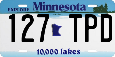 MN license plate 127TPD