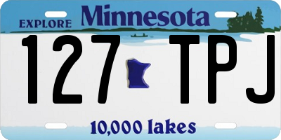 MN license plate 127TPJ