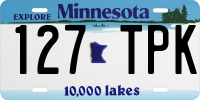 MN license plate 127TPK