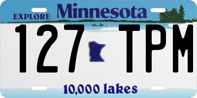 MN license plate 127TPM
