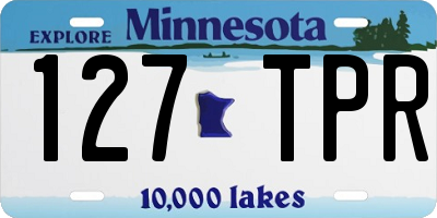 MN license plate 127TPR