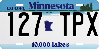 MN license plate 127TPX