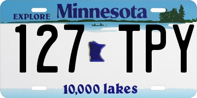 MN license plate 127TPY