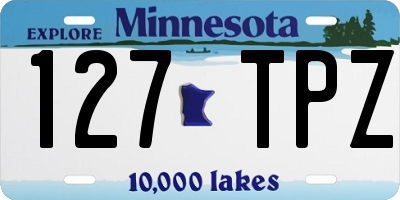 MN license plate 127TPZ