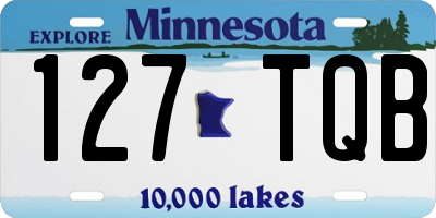 MN license plate 127TQB