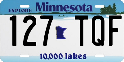 MN license plate 127TQF