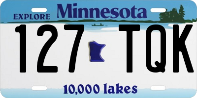 MN license plate 127TQK