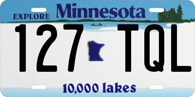 MN license plate 127TQL
