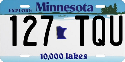 MN license plate 127TQU