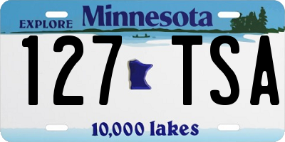 MN license plate 127TSA