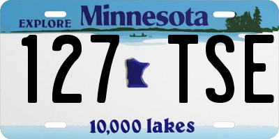 MN license plate 127TSE