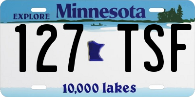 MN license plate 127TSF