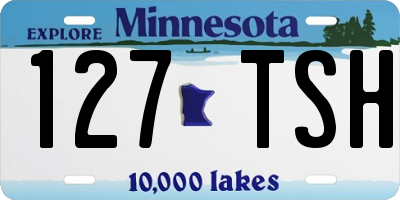 MN license plate 127TSH