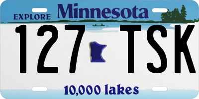 MN license plate 127TSK