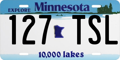MN license plate 127TSL