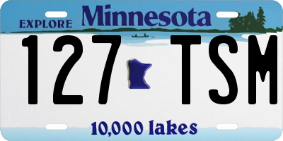 MN license plate 127TSM
