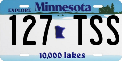 MN license plate 127TSS