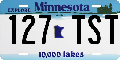 MN license plate 127TST
