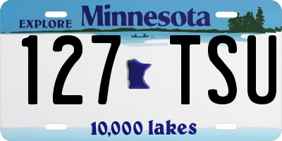 MN license plate 127TSU