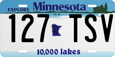 MN license plate 127TSV