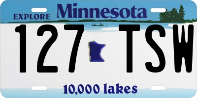 MN license plate 127TSW