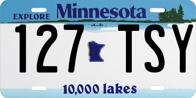 MN license plate 127TSY