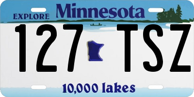 MN license plate 127TSZ