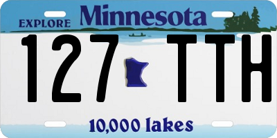 MN license plate 127TTH