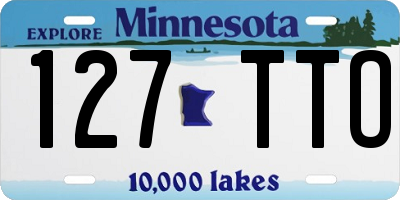 MN license plate 127TTO