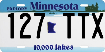 MN license plate 127TTX