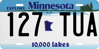 MN license plate 127TUA