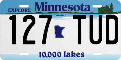 MN license plate 127TUD