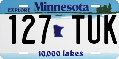MN license plate 127TUK