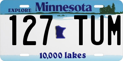 MN license plate 127TUM