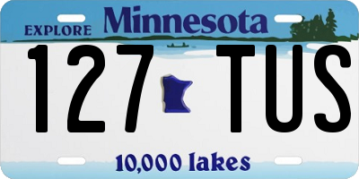 MN license plate 127TUS