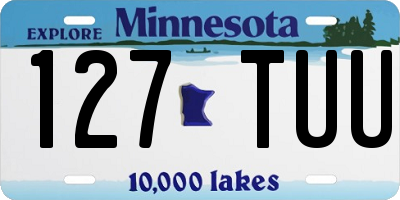 MN license plate 127TUU