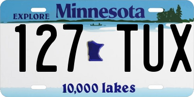 MN license plate 127TUX